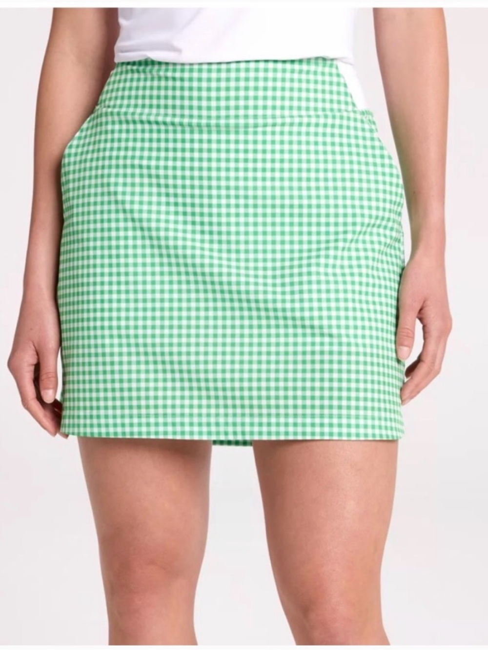 Walter Hagen M Gingham Mini Golf Skirt Skort in Vibrant Green Preppy Athleisure